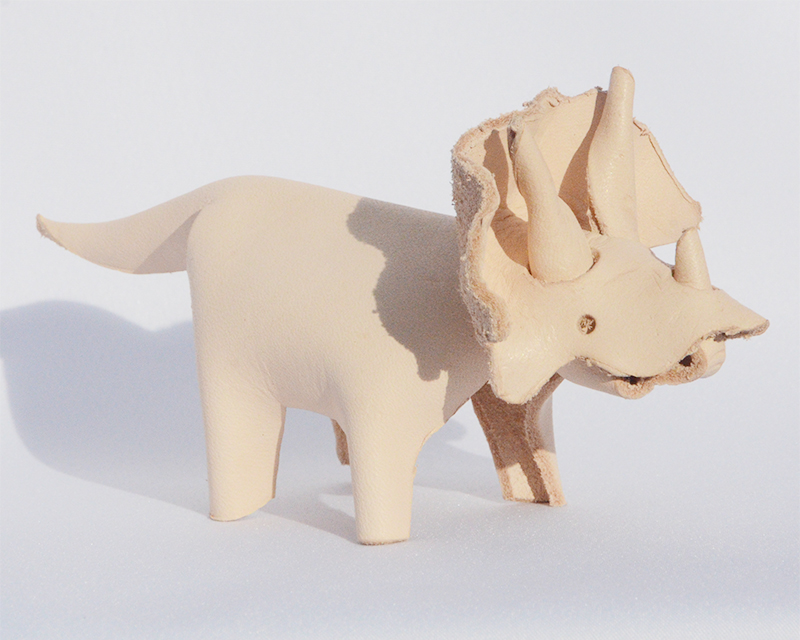 Triceratops Leather Figure